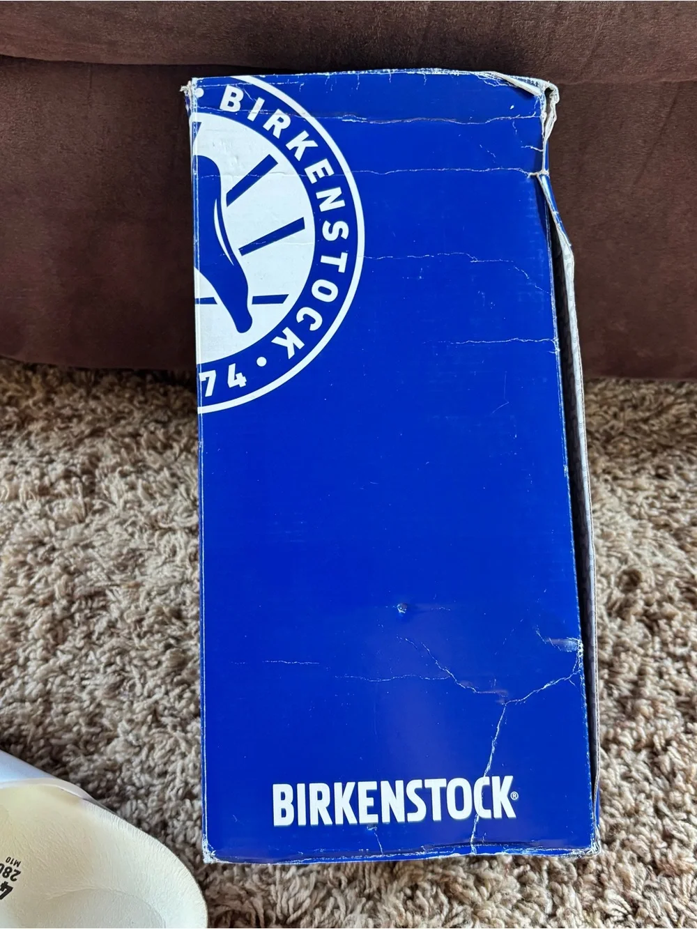 Birkenstock Men’s Sz 10 EU 43 White Leather Arizona BS Sandals Regular Fit